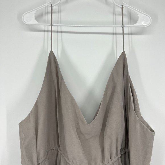 ASOS Dress Gray Pleated Cami Midi Sleeveless Drawstring NWT - Picture 10 of 11